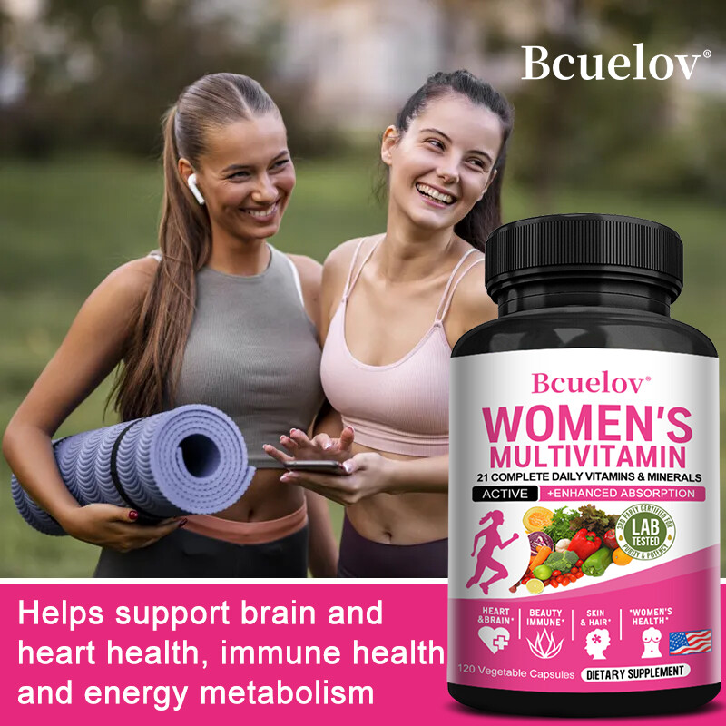 Women’s Multivitamin 120pcs Brain & Heart Health,Boost Energy & Immune