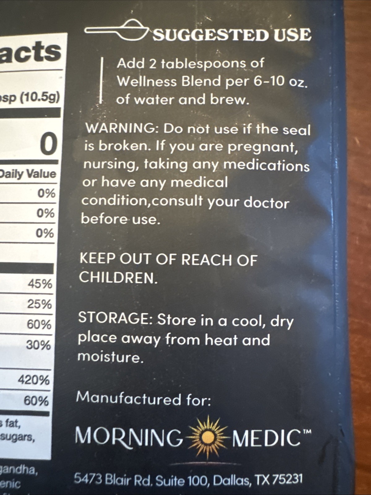 Morning Medic Wellness Coffee /Ashwagandha, MCT Oil, Vitamin B6, B12, D, 12oz