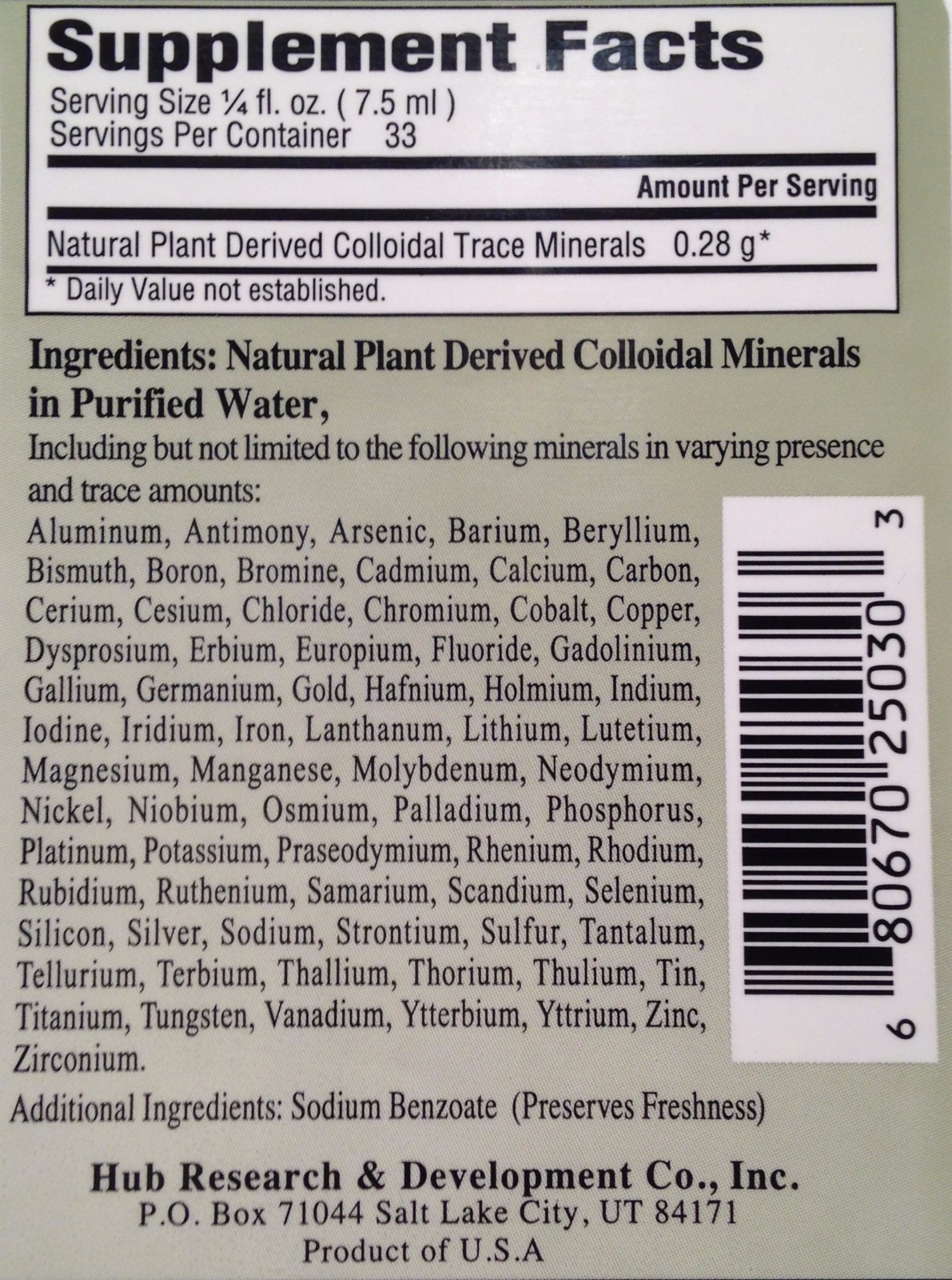 Plant Derived Liquid Colloidal Minerals Thomas Jefferson Clark