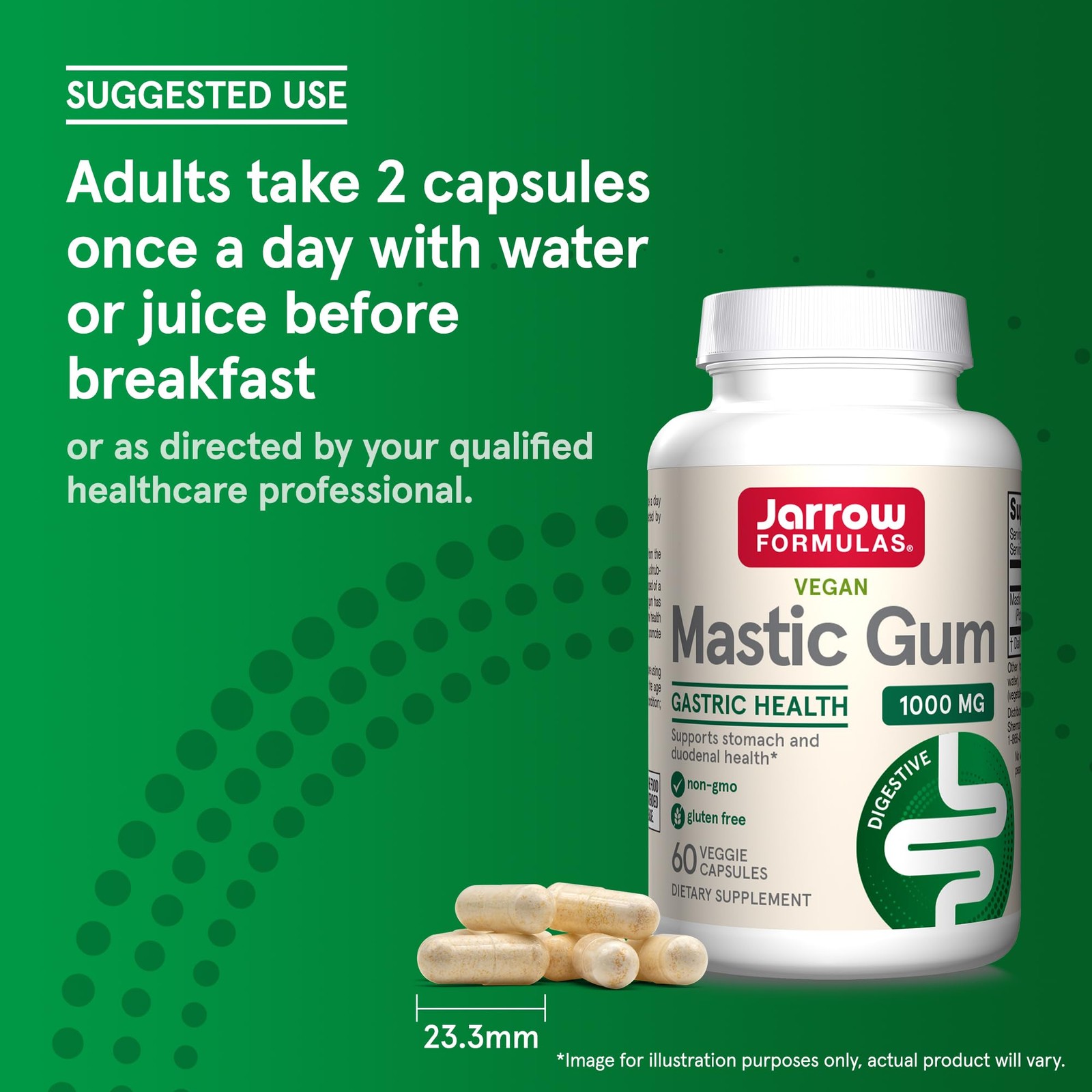 Jarrow Formulas Mastic Gum 1000 mg – 60 Veggie 60 Count (Pack of 1), White