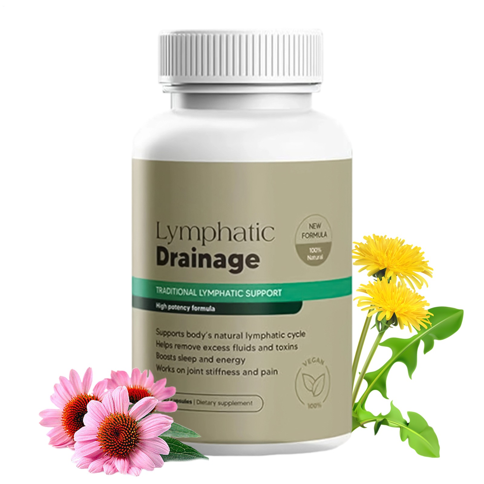 Lymphatic Sculptique Drainage Capsules , New Maximum Potency Formula , 60 Capsul