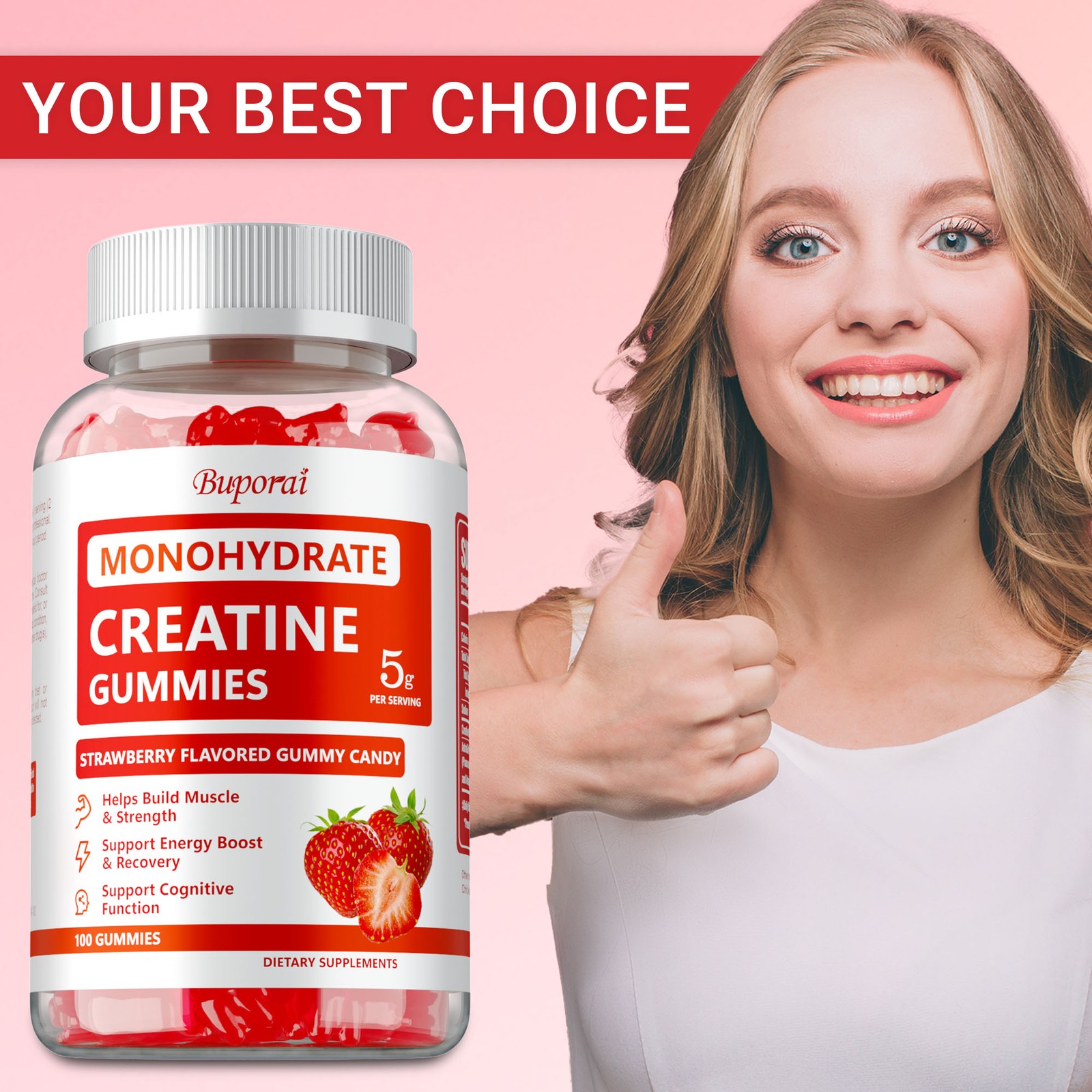 Creatine Monohydrate – Enhances Energy and Recovery, Improves Muscle Strength