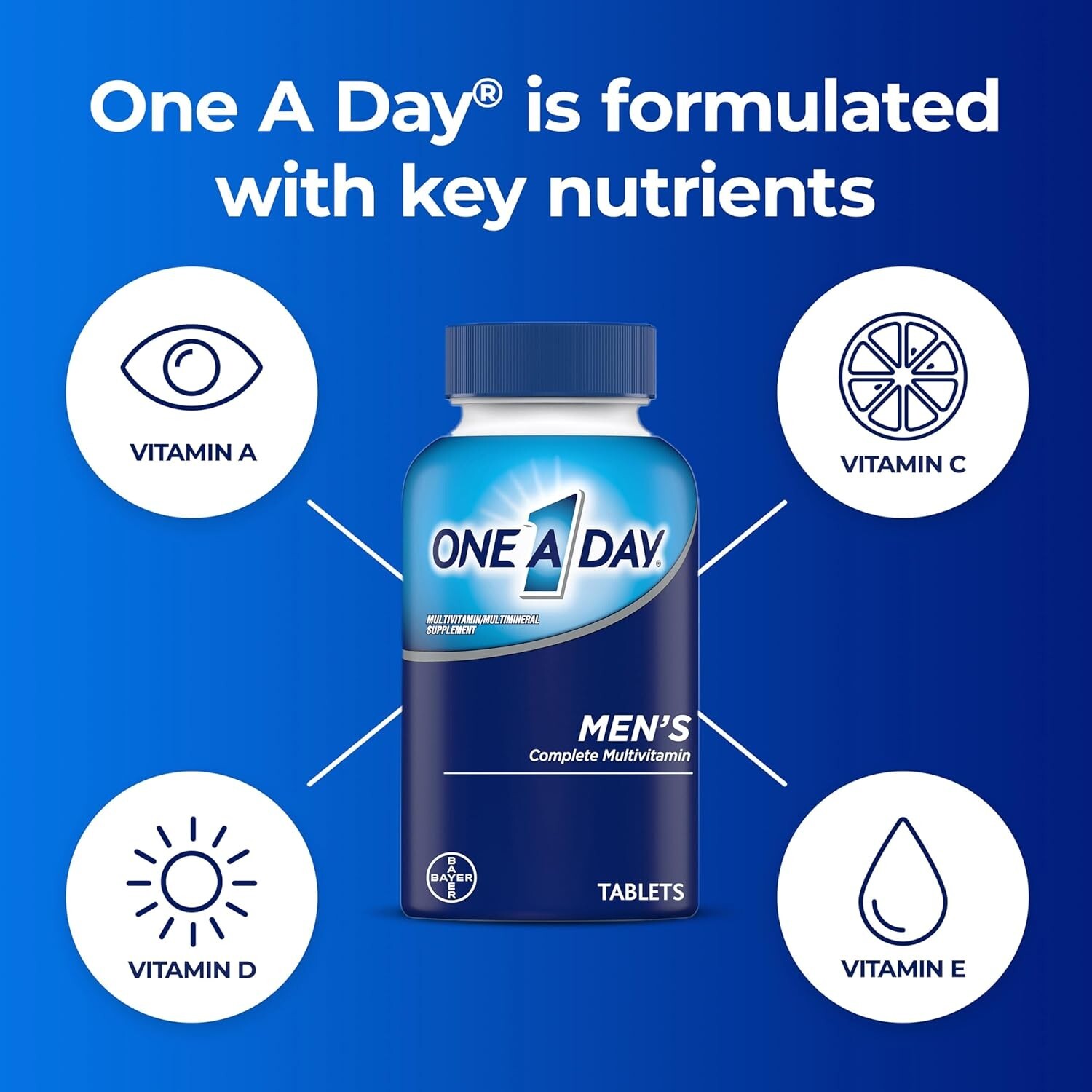 Daily Men’s Multivitamin with B-Complex – 200 Count Immune Boosting Formula