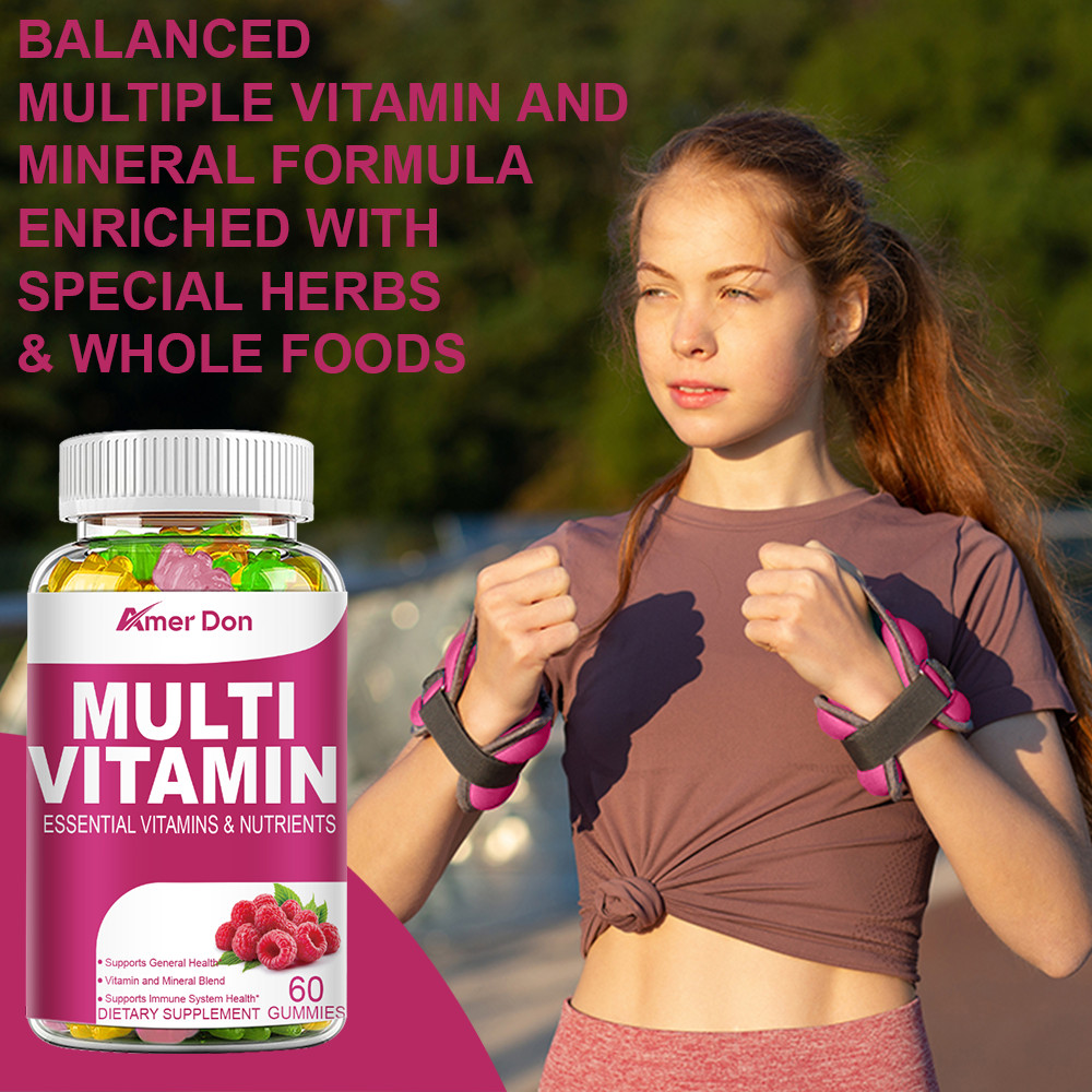 60 Fruits & Veggies Multi-Vitamin Gummies Dietary Supplement Immune Support US