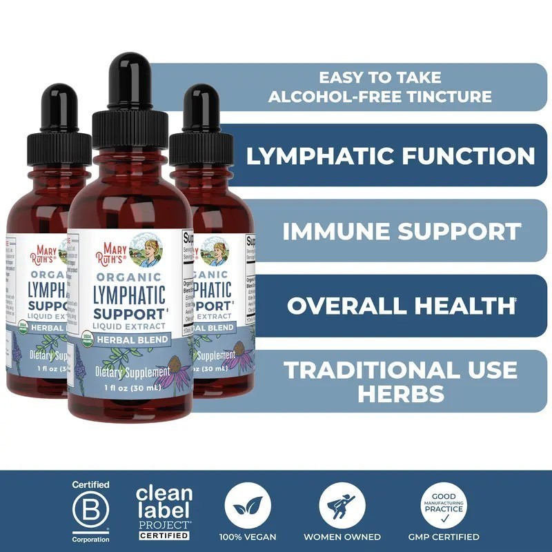 MaryRuth’s Lymphatic Support Herbal Blend Liquid Drops – USDA Organic Lymphatic