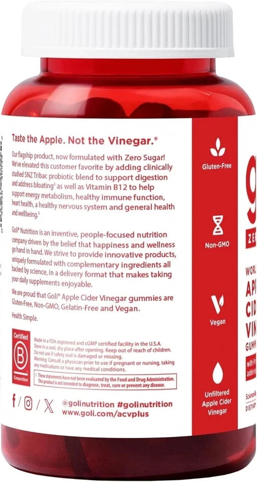 2 SETS- 3 Bottles Goli Zero Sugar Best Seller Trio Set Gummies 60Caps Per Bottle