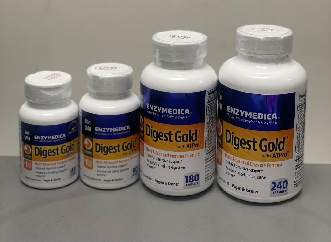 Enzymedica Digest Gold With ATP 45, 90, 180, OR 240 Capsules You Pick Size