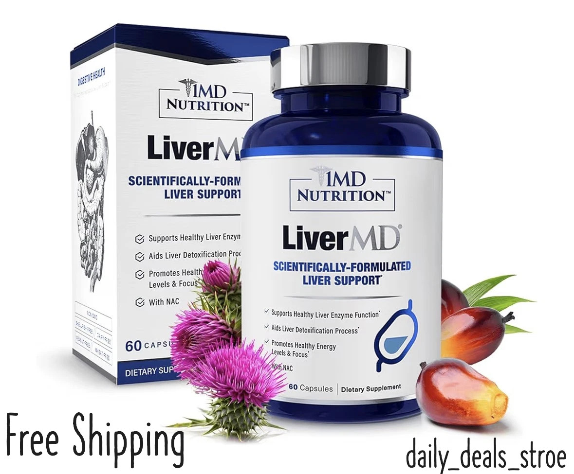 1MD Nutrition LiverMD Liver Support 60 Capsules New Sealed | Free Shipping