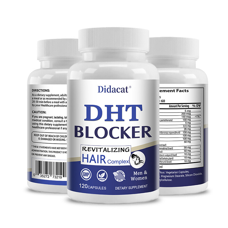 DHT Blocker with Biotin – Boosts Hair Growth & New Follicle Growth 30/60/120Caps