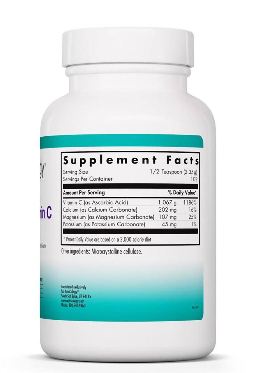 NutriCology Buffered Vitamin C Powder 102 Servings, 240 grams, NEW Sealed