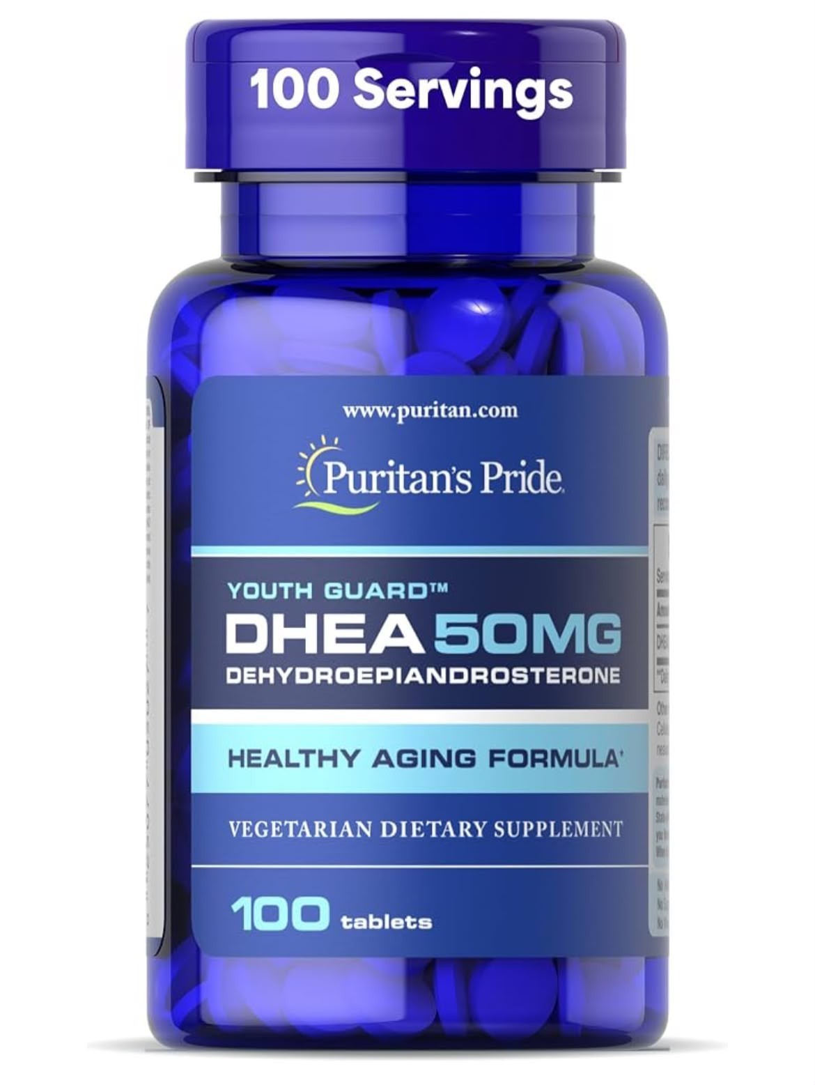 Puritan’s Pride DHEA 50Mg Dietary Supplement, Promote Sugar Metabolism 100 Count