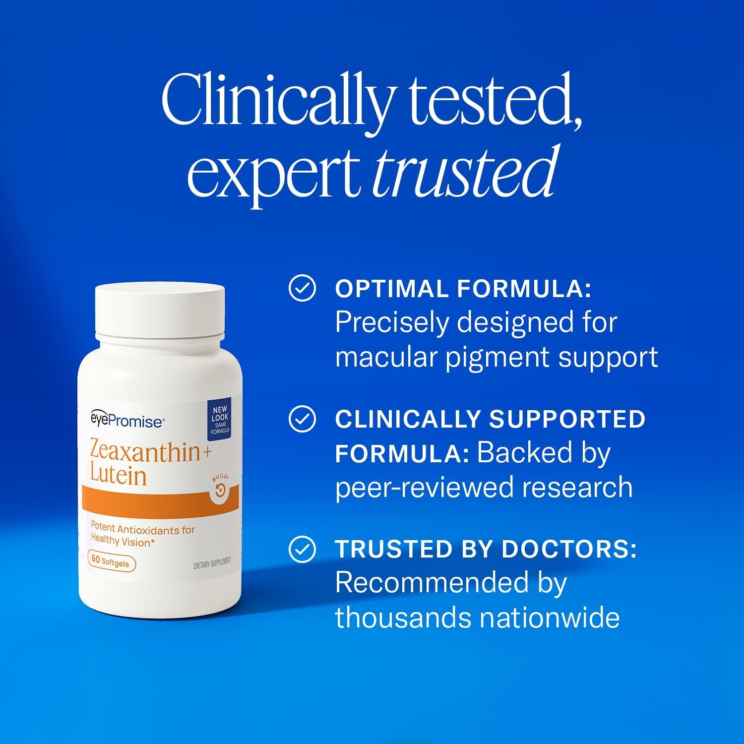 Lutein & Zeaxanthin Eye Health Supplements – 60 Softgels for Vision Support