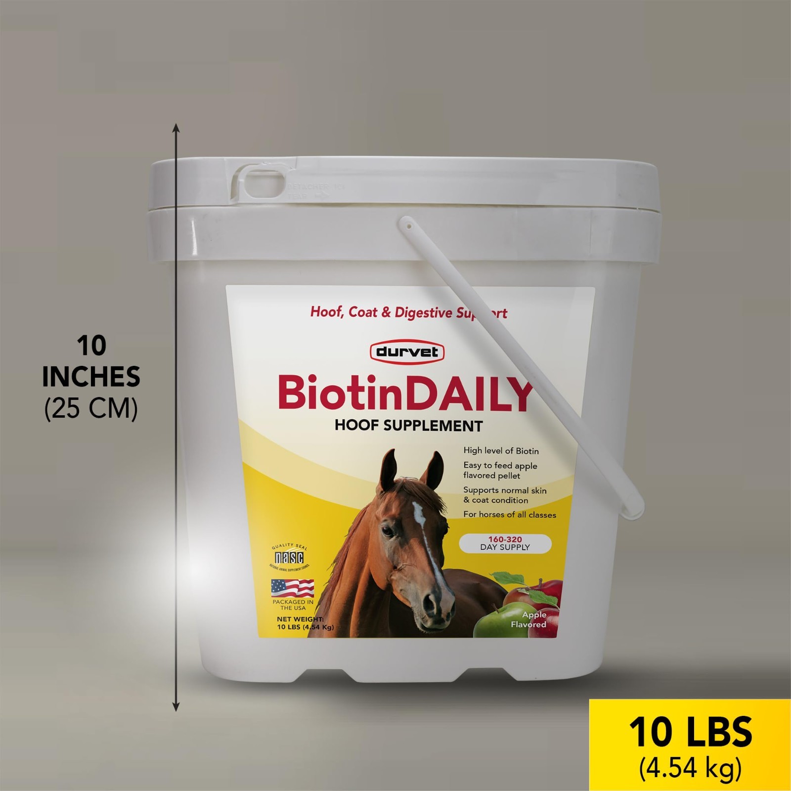 Biotin Daily Supplement 10 lb – Promotes Healthy Skin, Coat & Hoof Growth