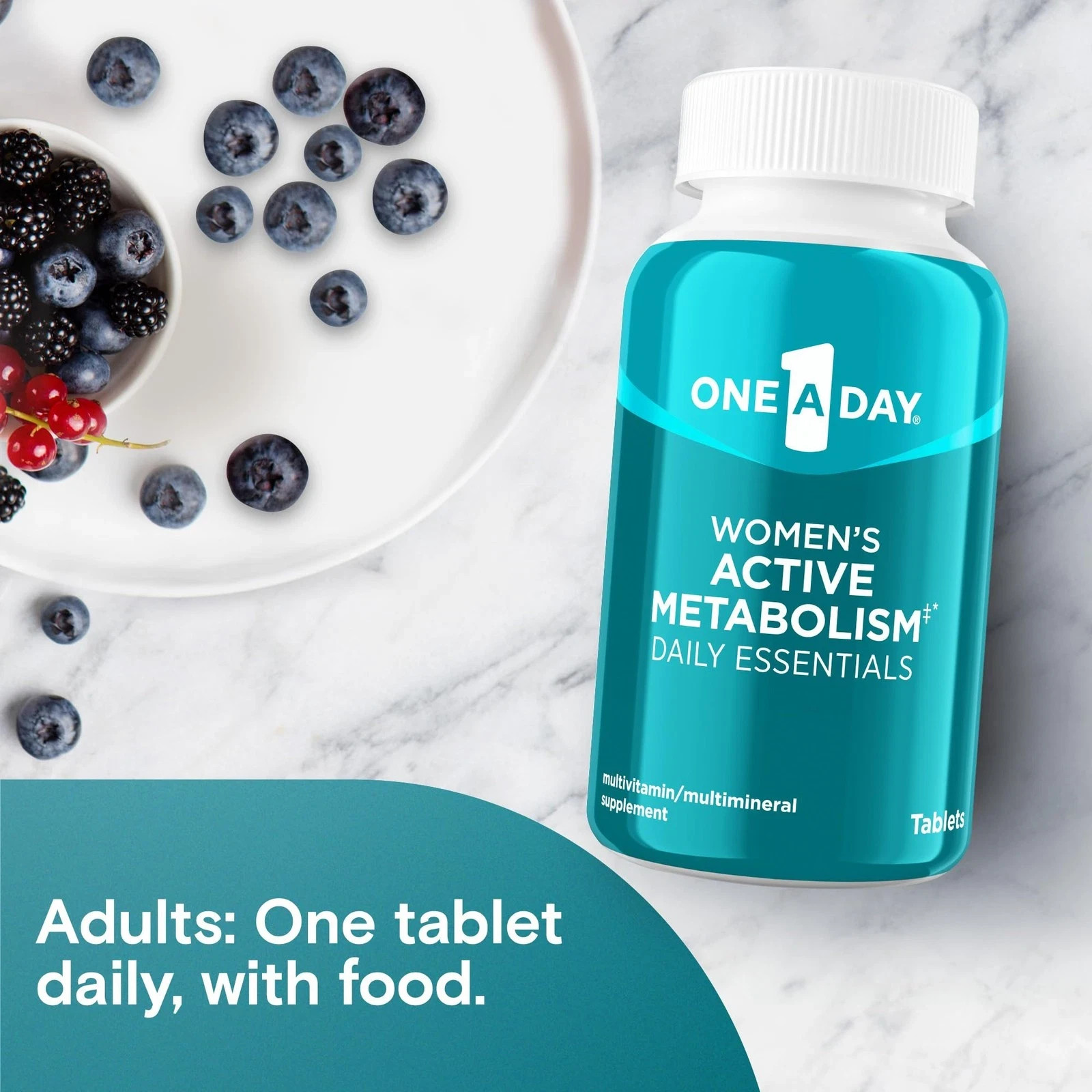 One A Day Women’s Active Metabolism Daily Essential, Multivitamin for Women, …