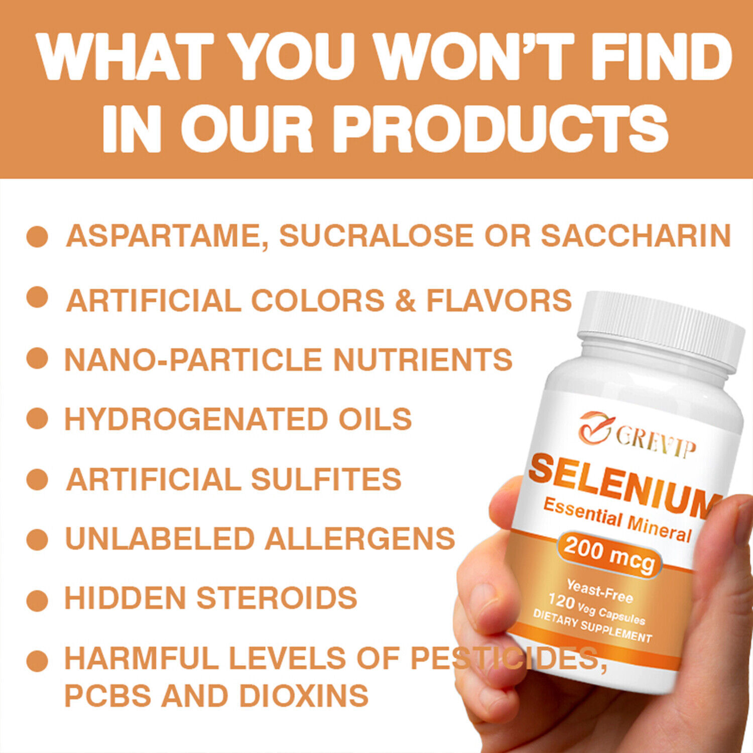 Selenium Capsules 200mcg – Immune System Support, Heart & Thyroid Gland Health