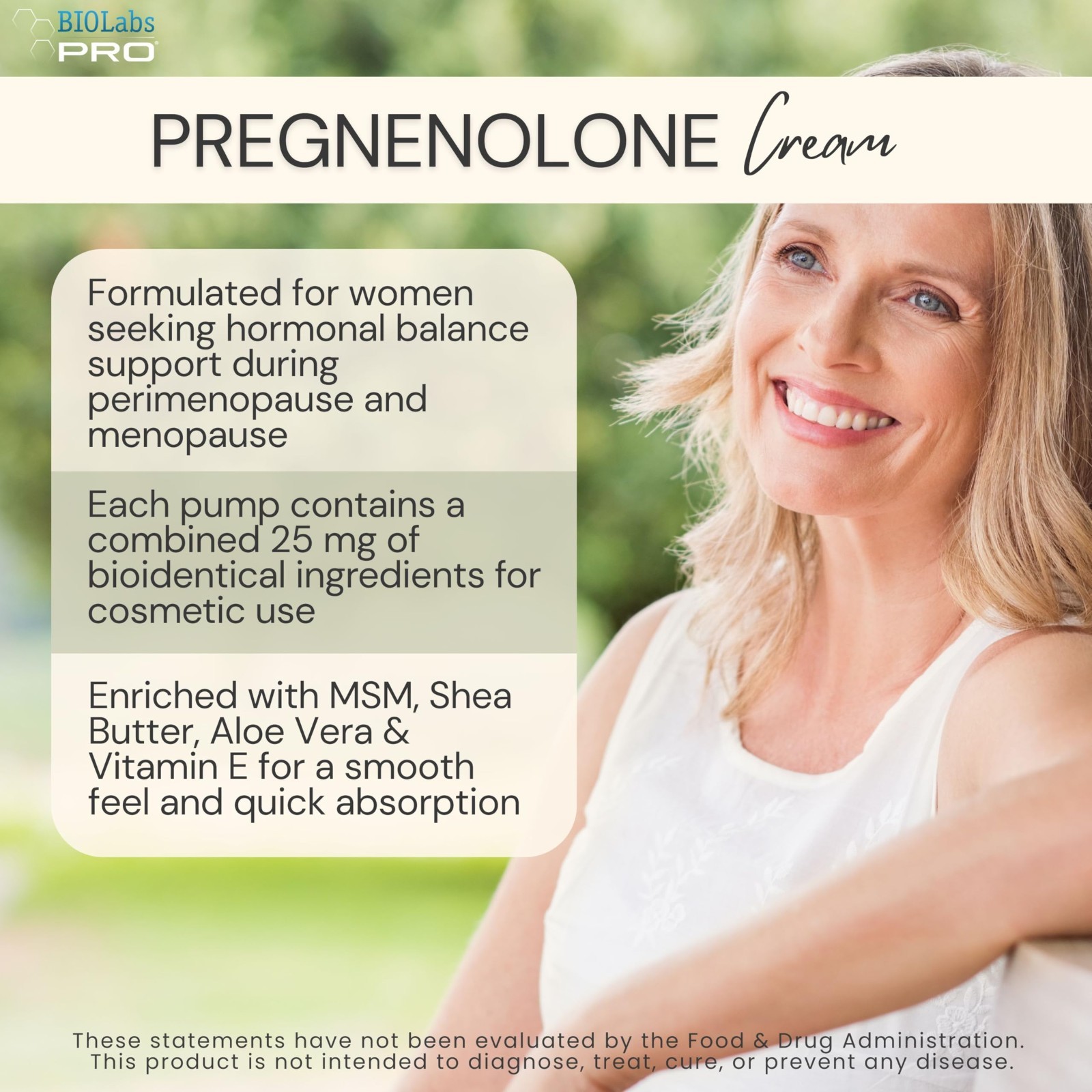 Natural Bioidentical Pregnenolone 2.5% Maximum Strength – 3oz Unscented, 2-Month