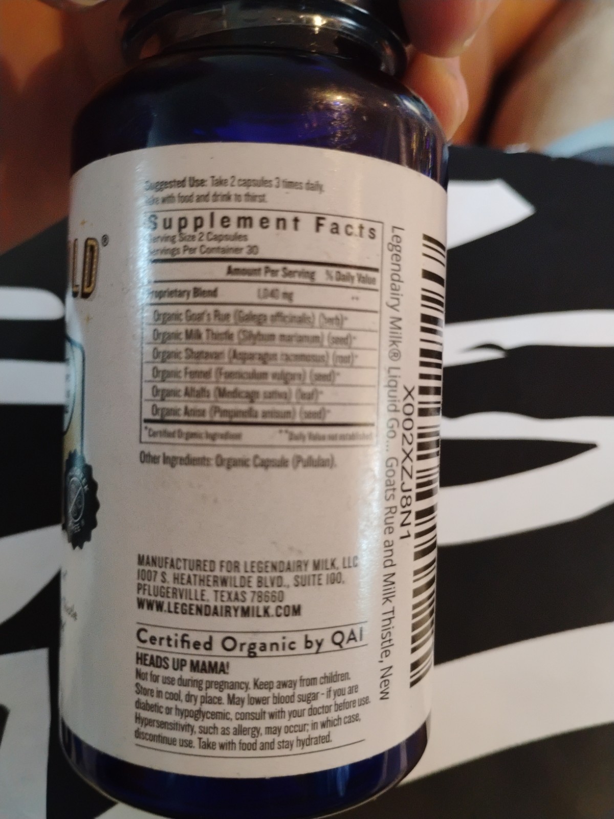 Legendary Milk LIQUID GOLD 10 Day Supply 60 Vegetarian Capsules Best By 04/2028
