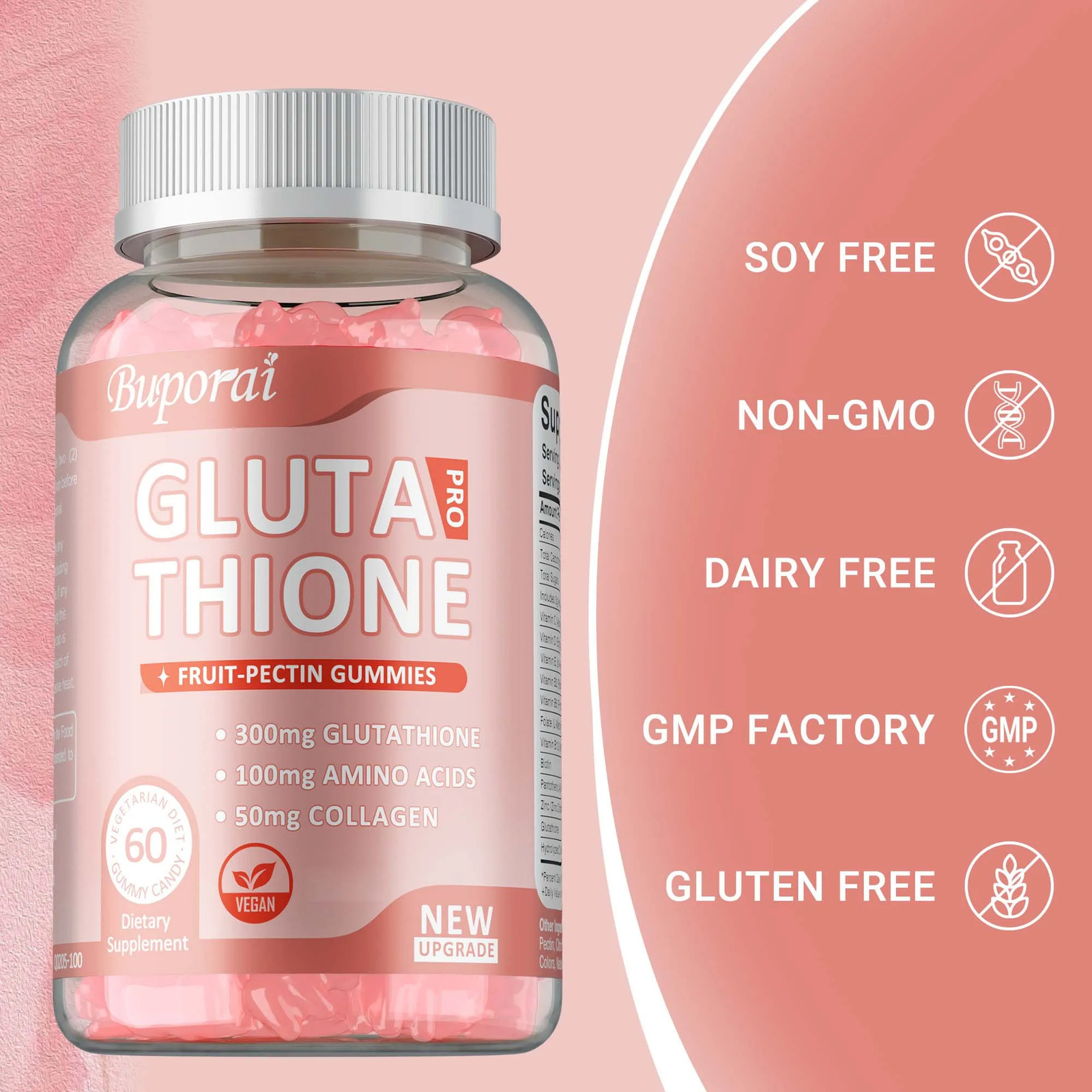 Glutathione 60pcs – Antioxidant, Anti-aging, Smooth and Firm Skin, Skin Health