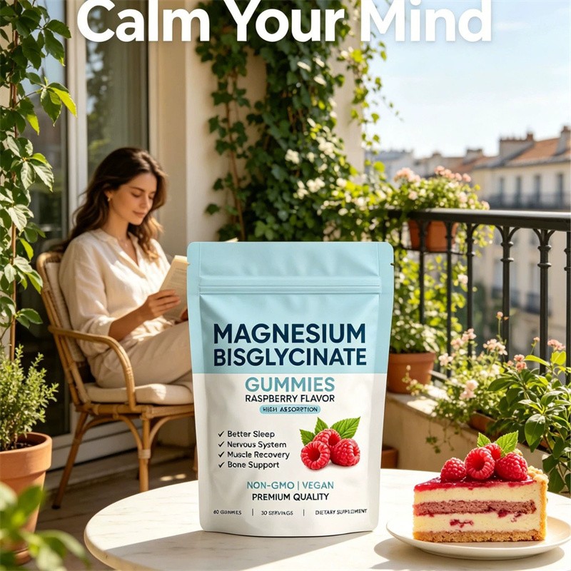 3X Magnesium Bisglycinate 60 Gummies, with 400mg Magnesium Bisglycinate Chelate