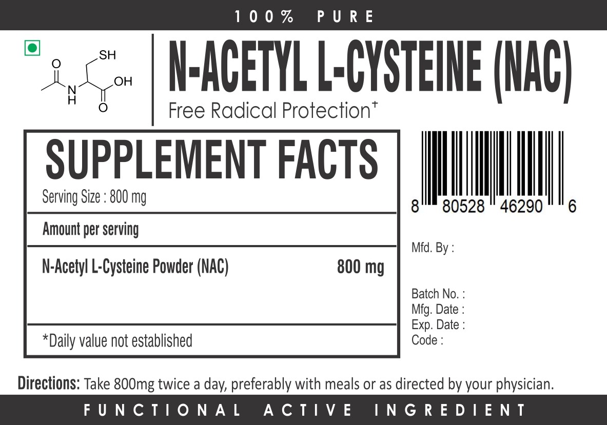 N-Acetyl L-Cysteine Powder Pure NAC Powerful Antioxidant Pharma Grade Amino Acid