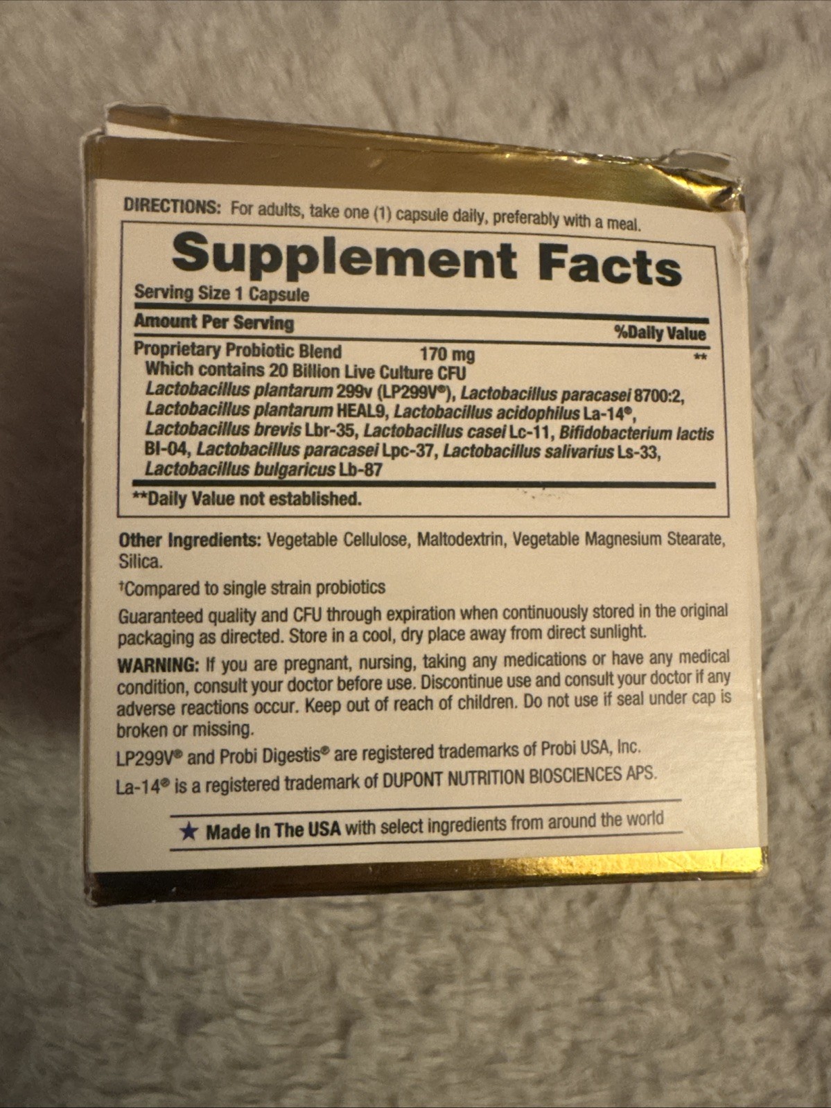 Natures Bounty Probiotic 10 Ultra Strength 30 Capsules Exp 07/2026