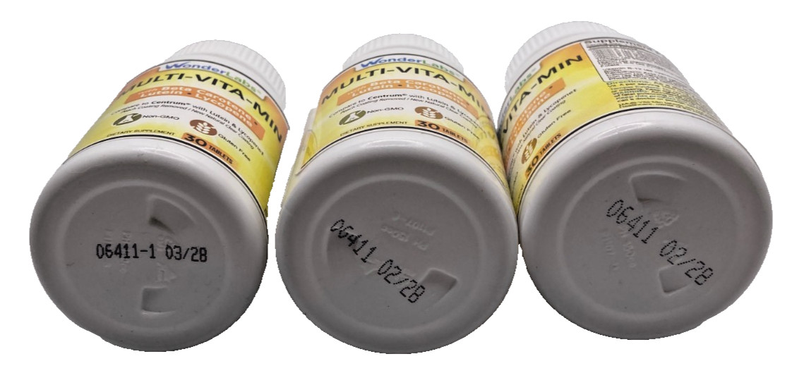 WonderLabs Multi-Vita-Min Multi-Vitamin 30 Tablets 02/2028 EXP – New Lot of 3