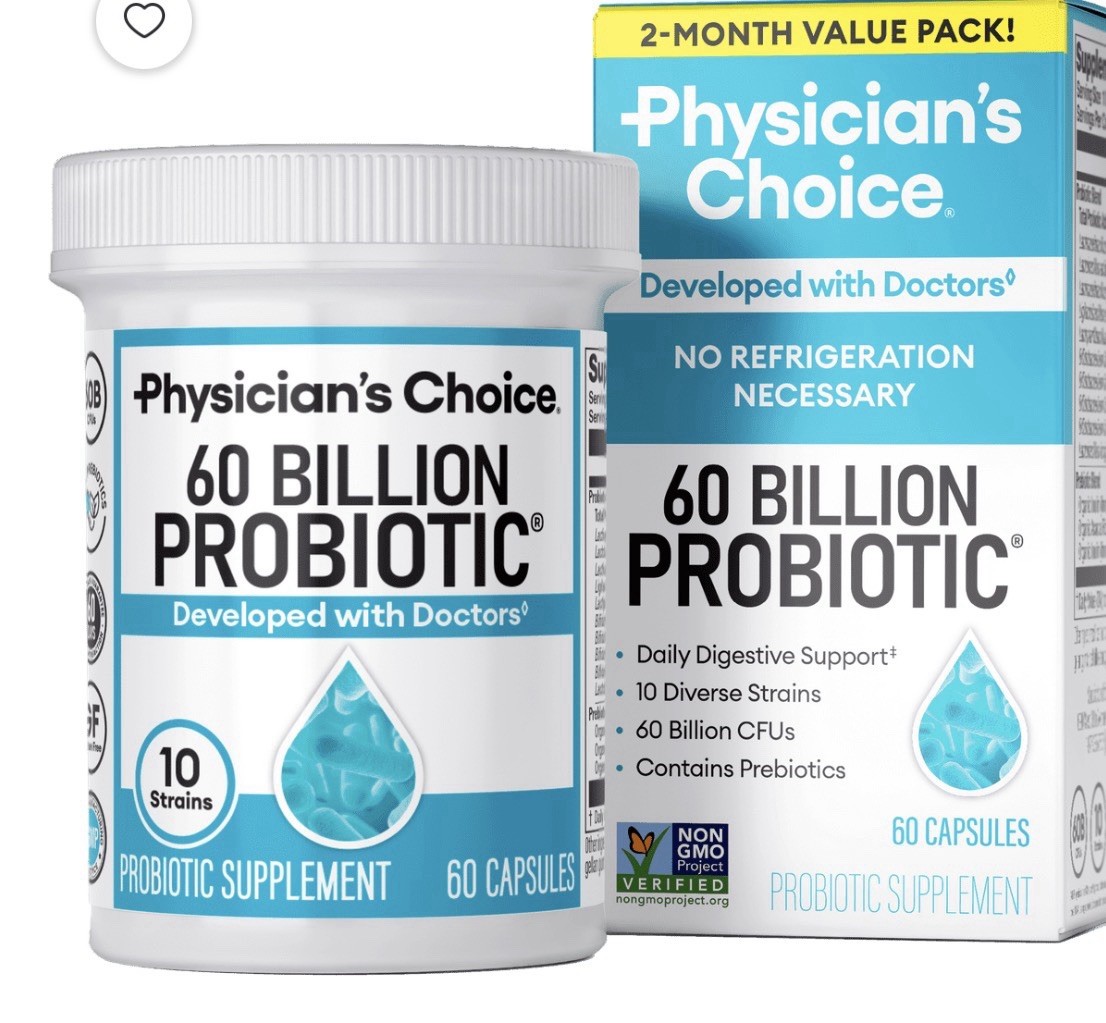 Physician’s Choice 60 Billion Probiotic, for Women & Men, 60 Count..