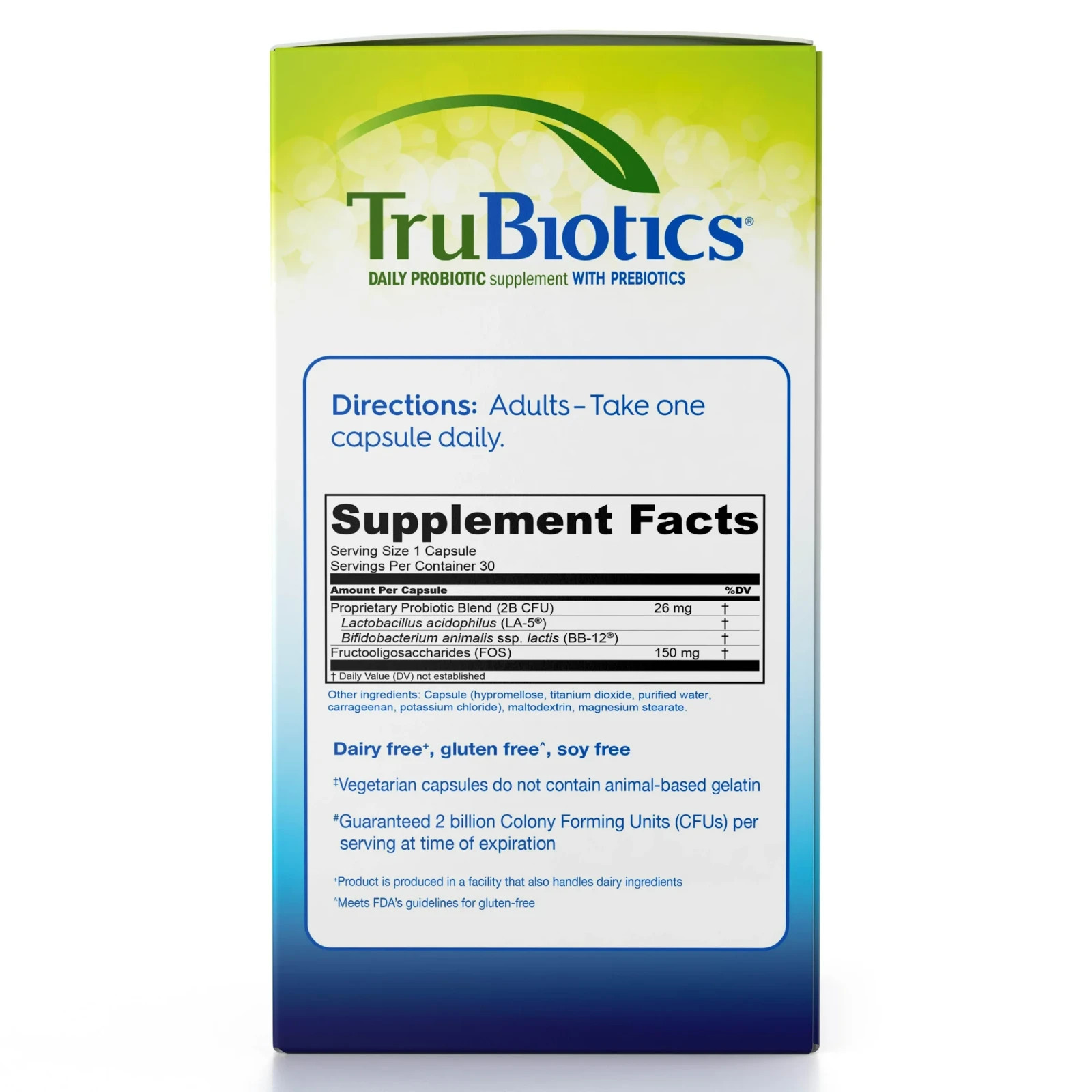 3~TruBiotics DIGESTIVE & IMMUNE HEALTH Daily Probiotic 30ea exp 09/27 NEW/SEALED