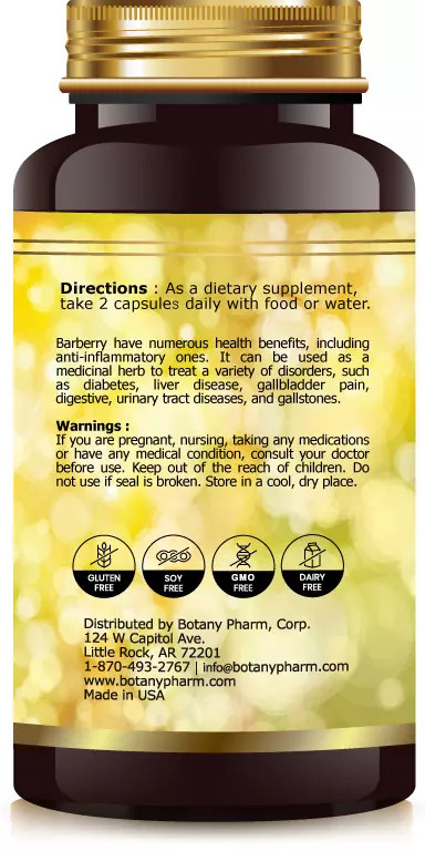 Barberry Root, All Natural, For Inflammation and Liver, Anti-Inflammatory