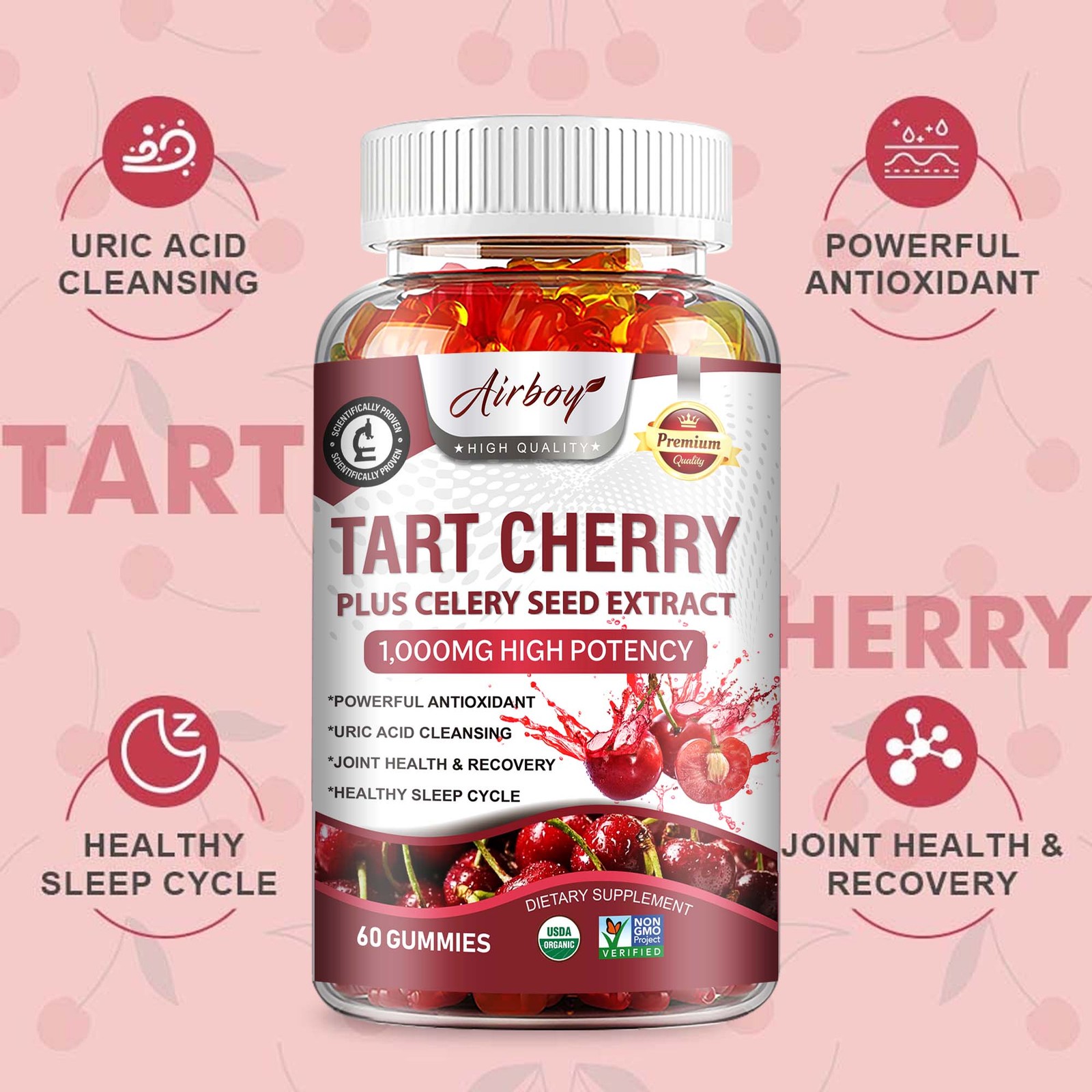 Tart Cherry – Antioxidant Rich Gout Arthritis Pain Relief,Mobility & Flexibility