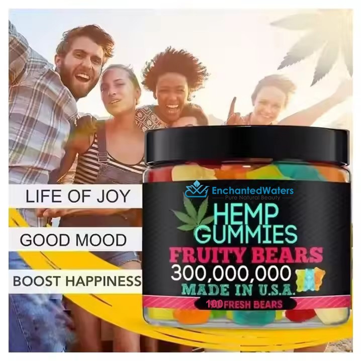 Hemp-Oil Gummies – Vegan – Pain, Sleep, Calm Anxiety Stress -Made in USA – 100ct