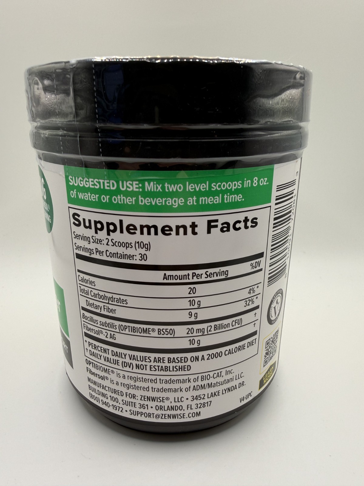 Zenwise Zen Natural Booster + Metabolic Probiotics 10.5 oz / 30 Servings – New