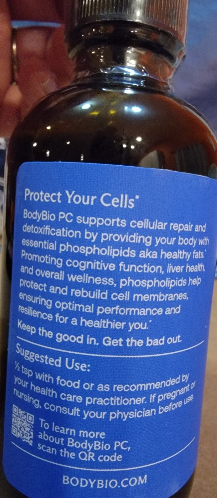 BodyBio Phosphatidylcholine For Mental Focus, Brain Function, Celluar Repair 4oz