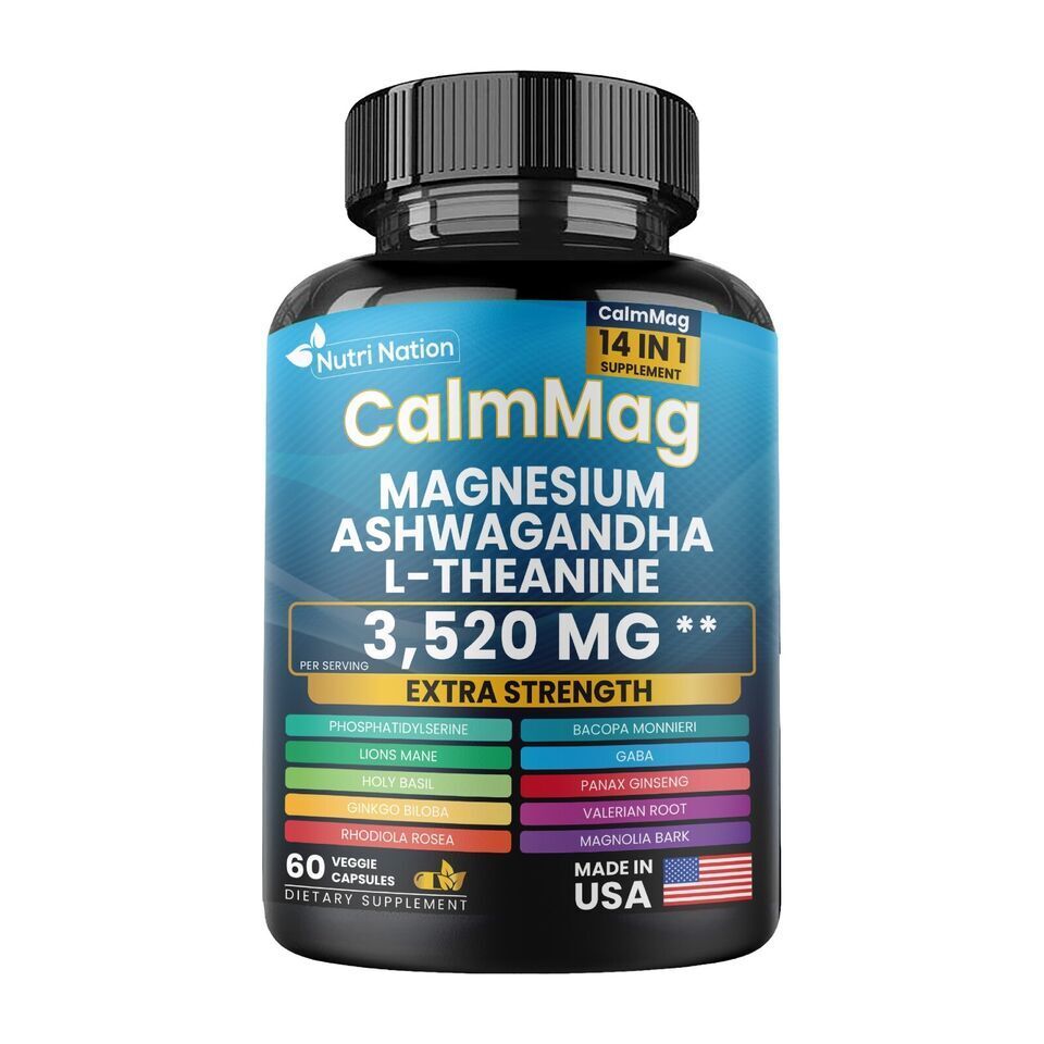 Cortisol Supplement Magnesium Glycinate 250mg Ashwagandha 150mg (3 Bottles Sa…