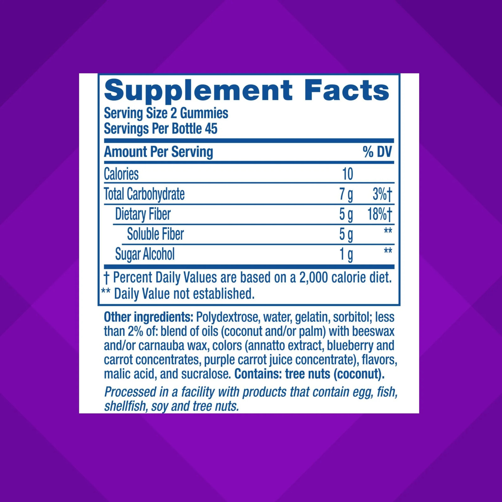 Vitafusion Fiber Well Sugar Free Fiber Supplement Gummies, Fruit Flavored, 90 Co