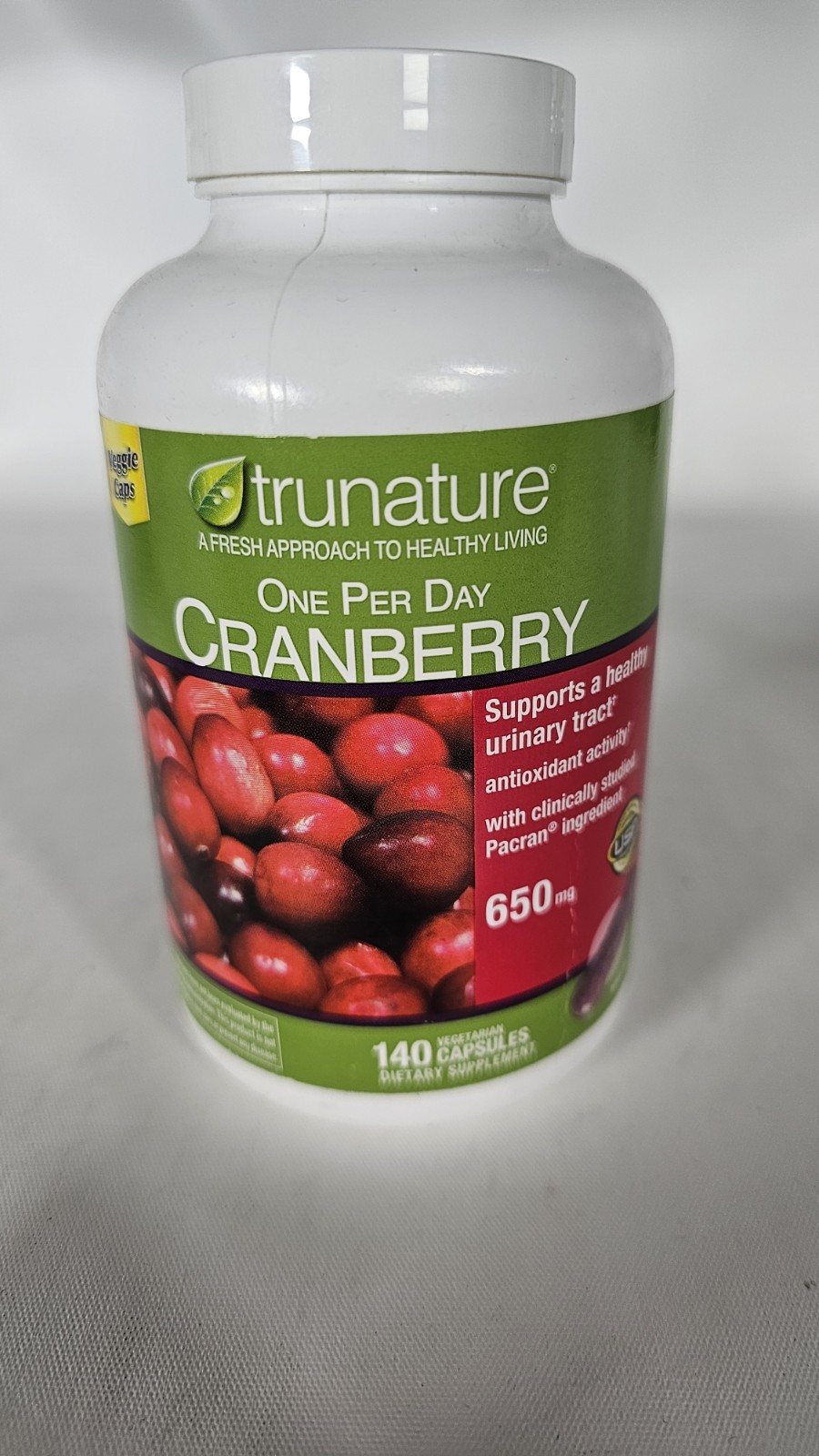 Trunature CRANBERRY 650mg, 140 Capsules EXP 12/2026