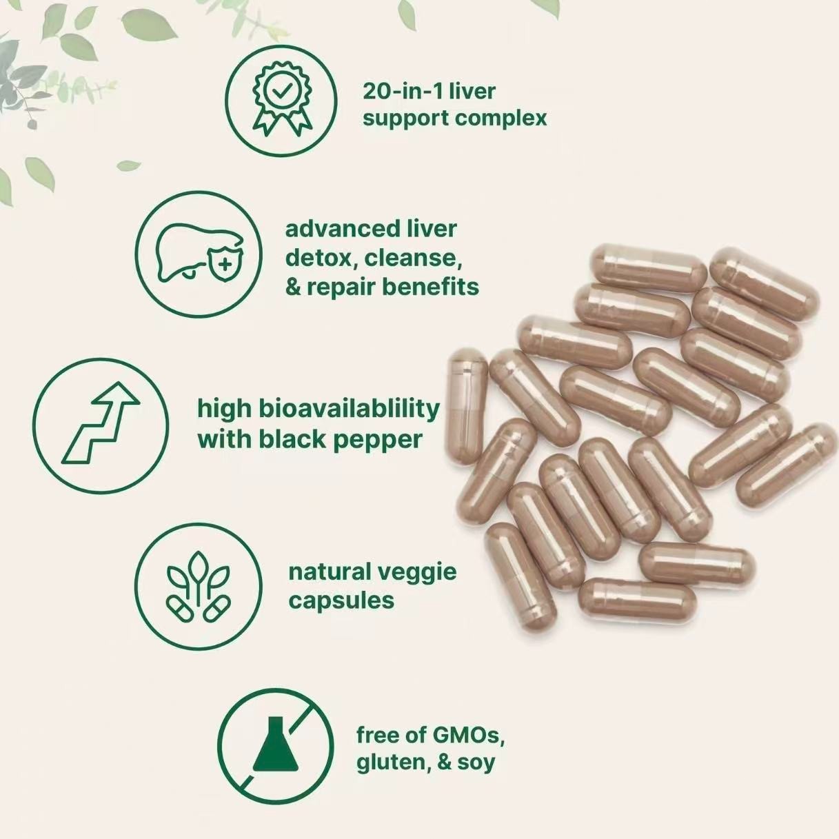 Micro Ingredients Liver Detox,240 Veggie Capsules,20-in-1 Advanced Support