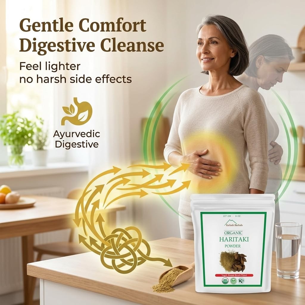 Organic Haritaki Powder — Deep Gut Cleanse & Daily 8 Ounce (Pack of 1)