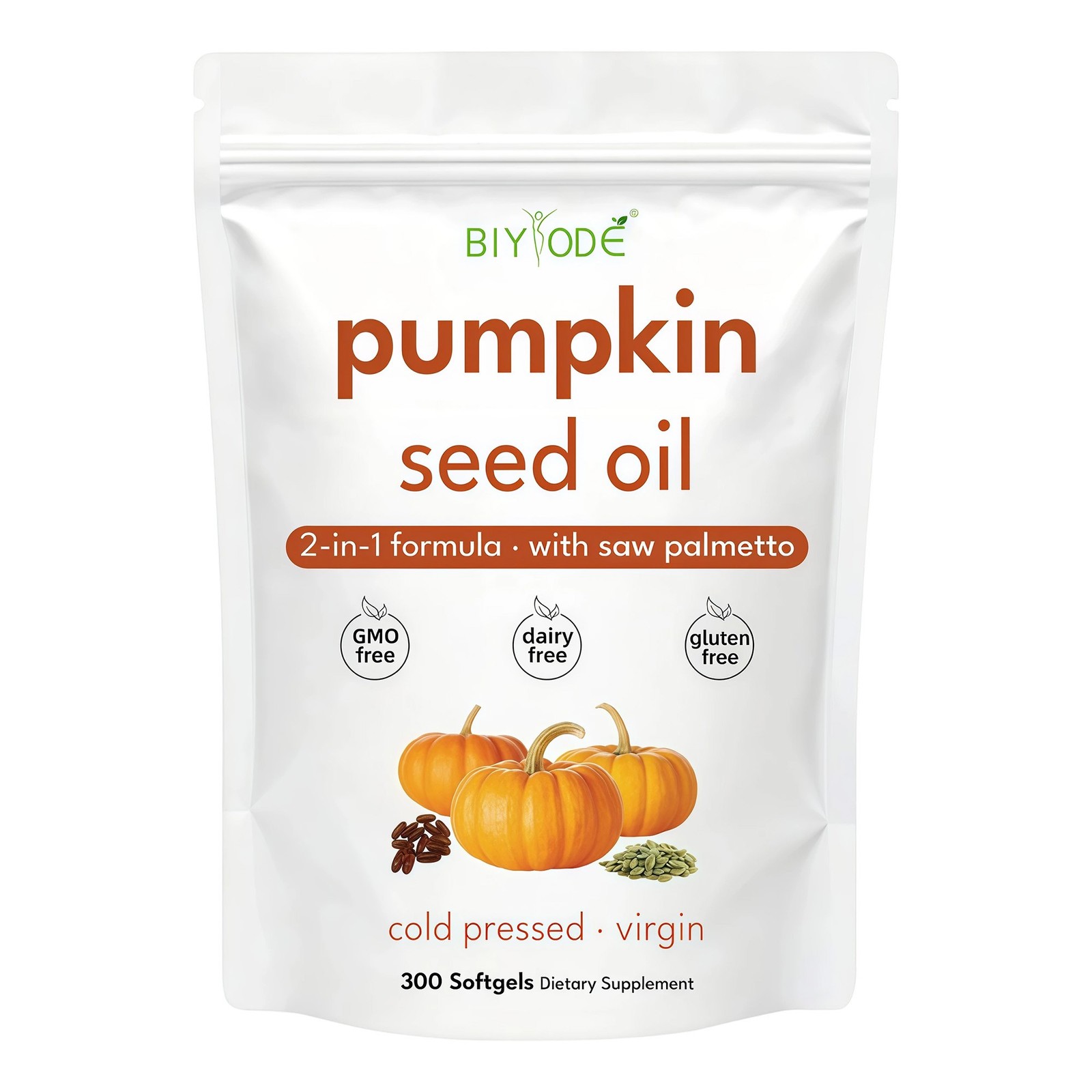 1-5X Pumpkin Seed Oil featuring Saw Palmetto Herbal Softgels – 3000 mg 300 Su…
