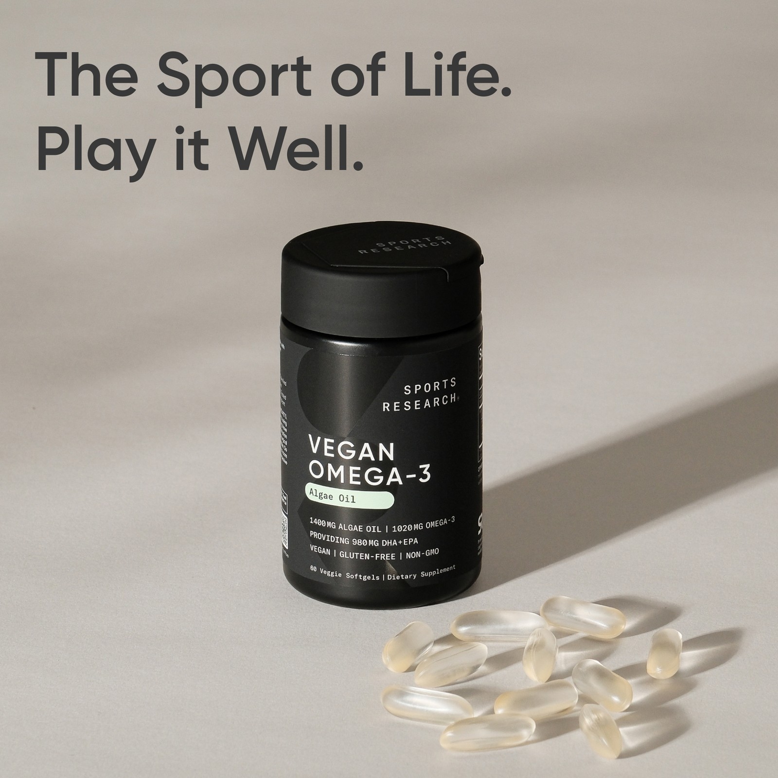 Highest Levels of Vegan Omega 3 DHA & EPA Softgel Fatty Acids (Carrageenan Free)