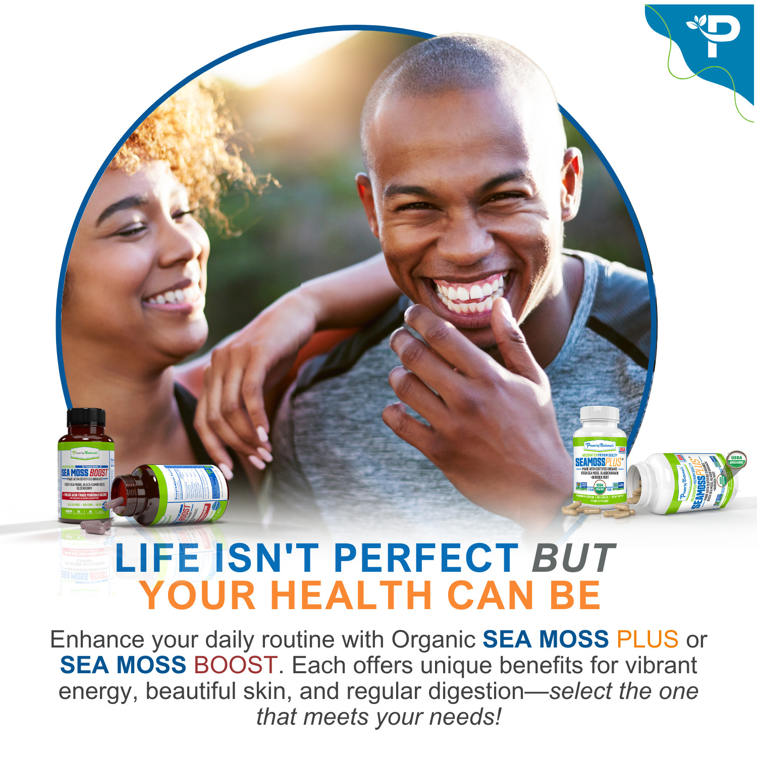 Certified Organic Sea Moss Bladderwrack Burdock Root Capsules | 60 SeaMoss Pills