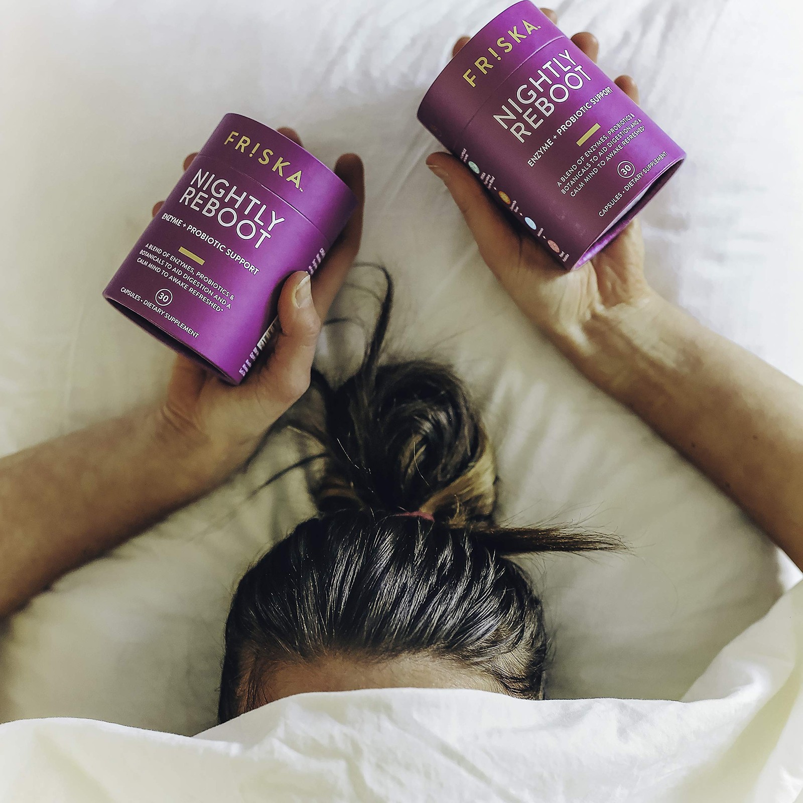 Friska Nighttime Digestive Enzymes with Probiotics – Supports Overnight Diges…