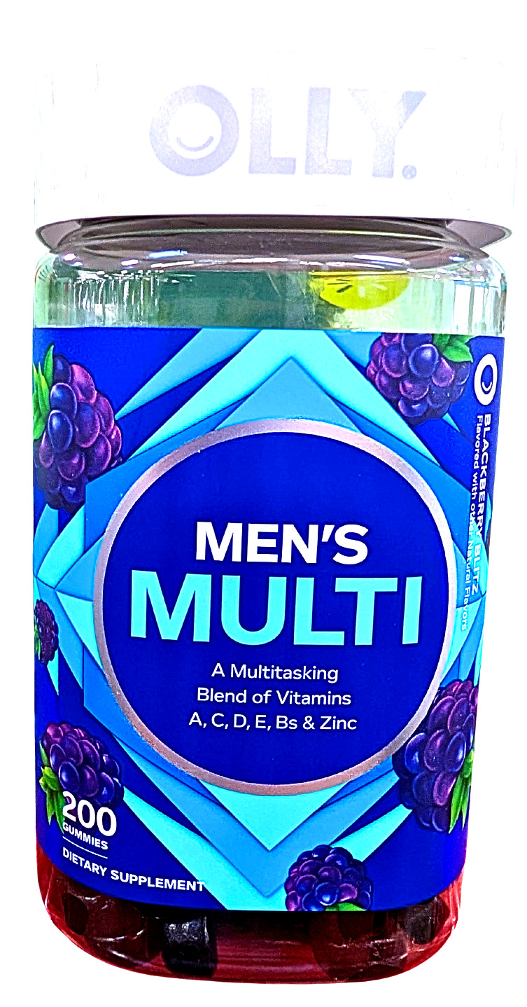 OLLY Men’s Multivitamin Gummy Blackberry 200 Count 09/2026