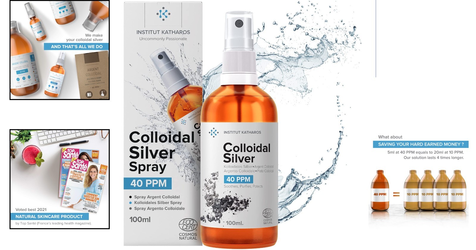 Institut Katharos 3.4 fl oz Colloidal Silver Spray – Natural Immune Support