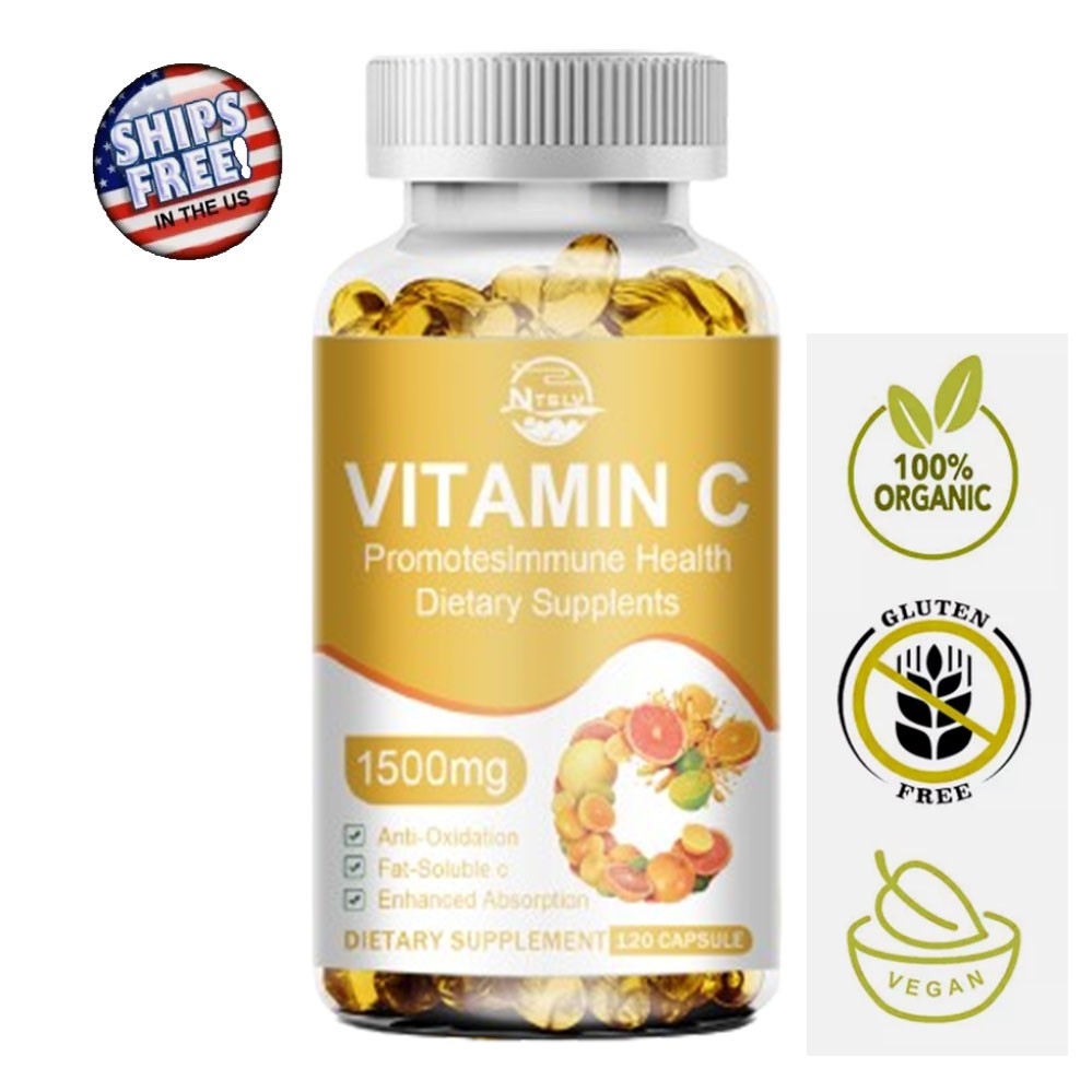 120 Vitamin C Anti-Aging Whitening & Sunscreen Anti-oxidation Heal Wounds Pills