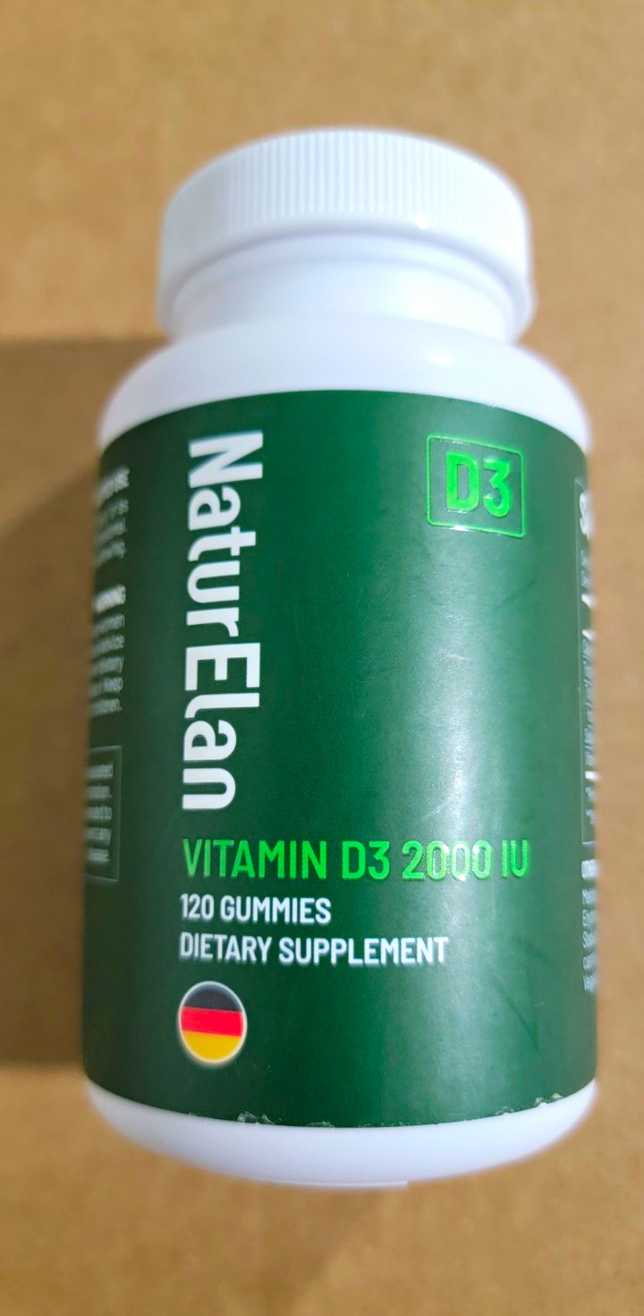 NaturElan Vitamin D3 2000 IU (50 mcg) Peach Gummies 120 Ct Supplement EX: 10/26