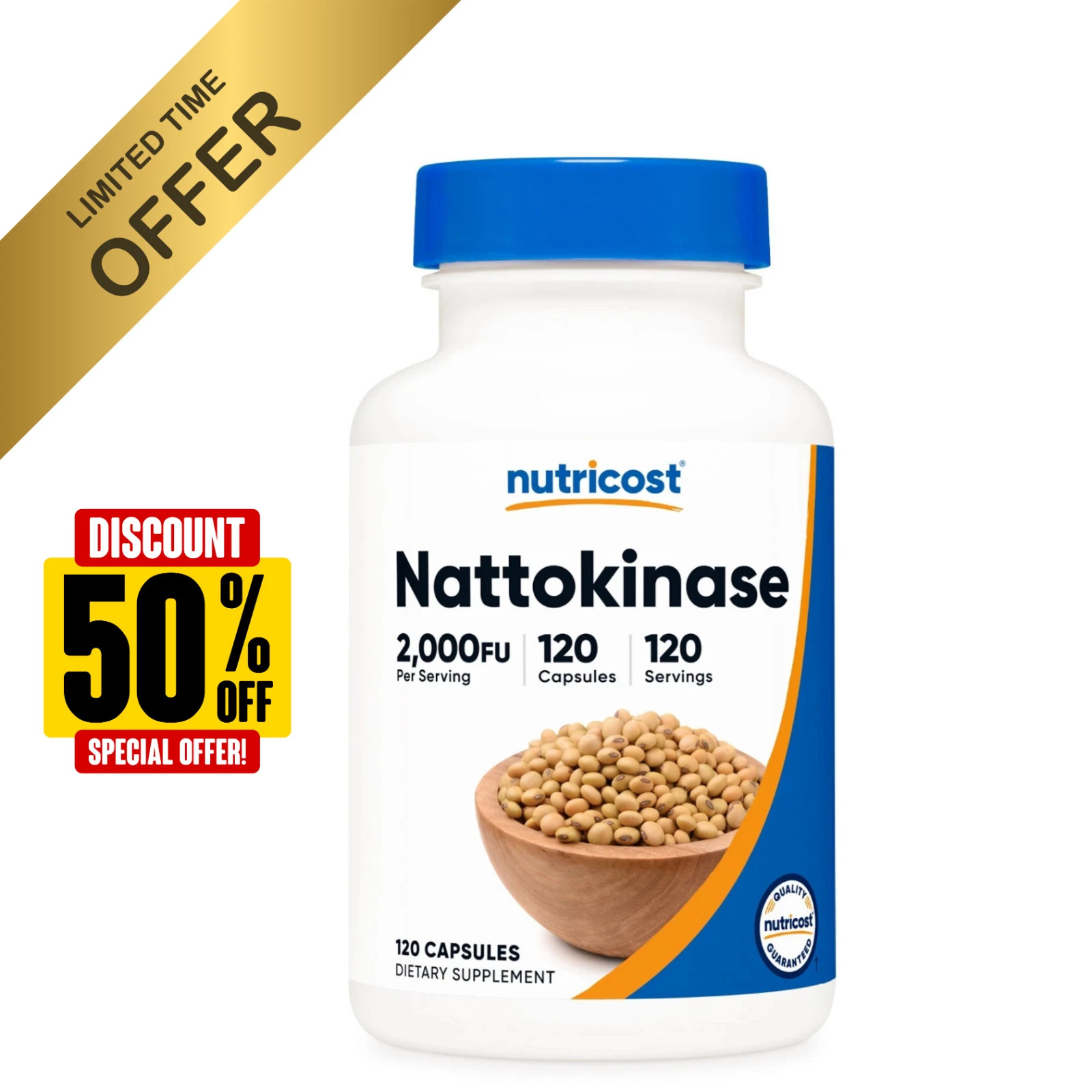 Nutricost Nattokinase 2,000FU – 120 Capsules