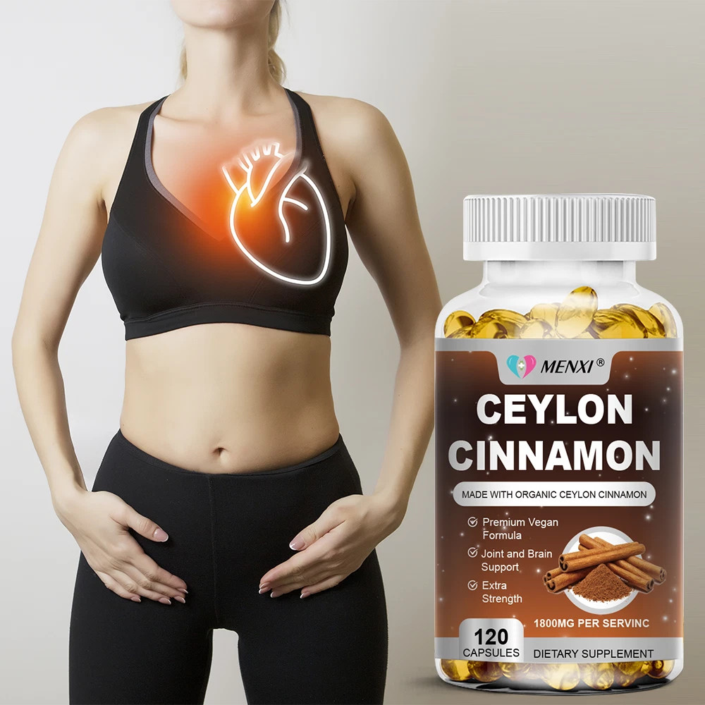 Organic 1800mg Ceylon Cinnamon 240 Capsules Highest Potency Blood Sugar Support