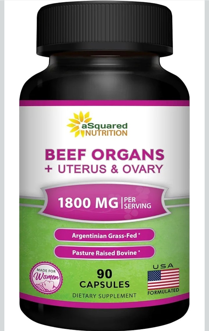 eSquared Beef Organs + UTERUS + OVARY For Women 1800 Mg – 90 Capsules 12/2028