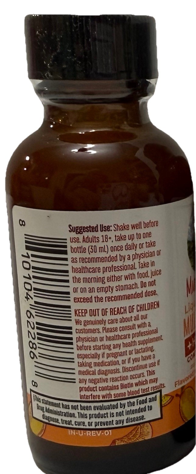 1 Mary Ruth’s Liquid Morning Multivitamin + Hair Growth 1OZ TRAVEL Peach Mango